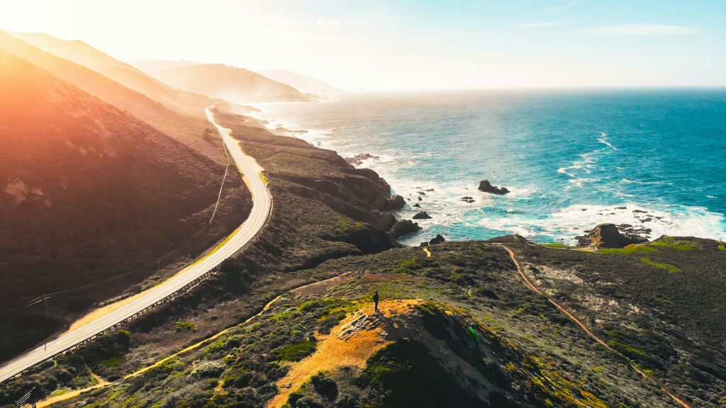 California coast and highway