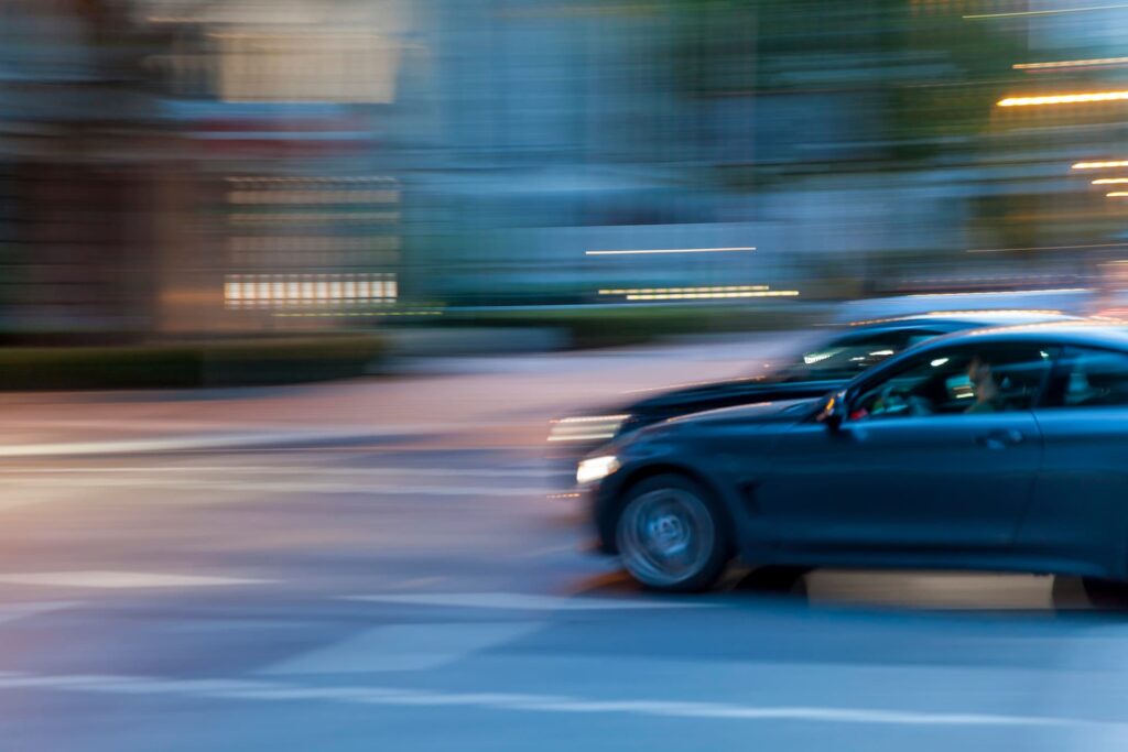 cars speeding